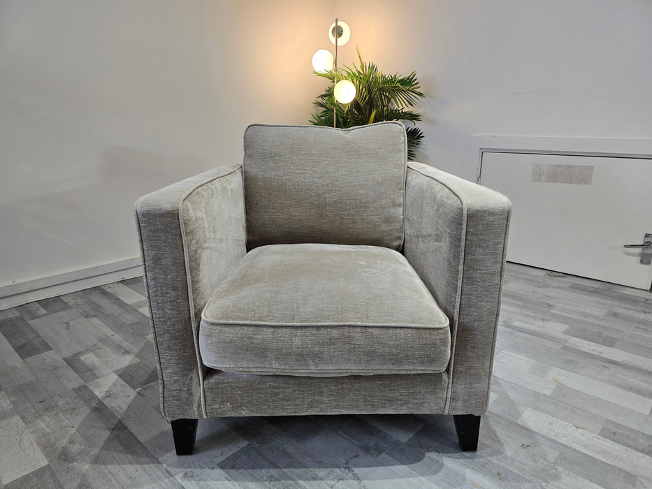 Cavalli 1 Seater - Fabric Accent Chair -  Blanik Stone All Over