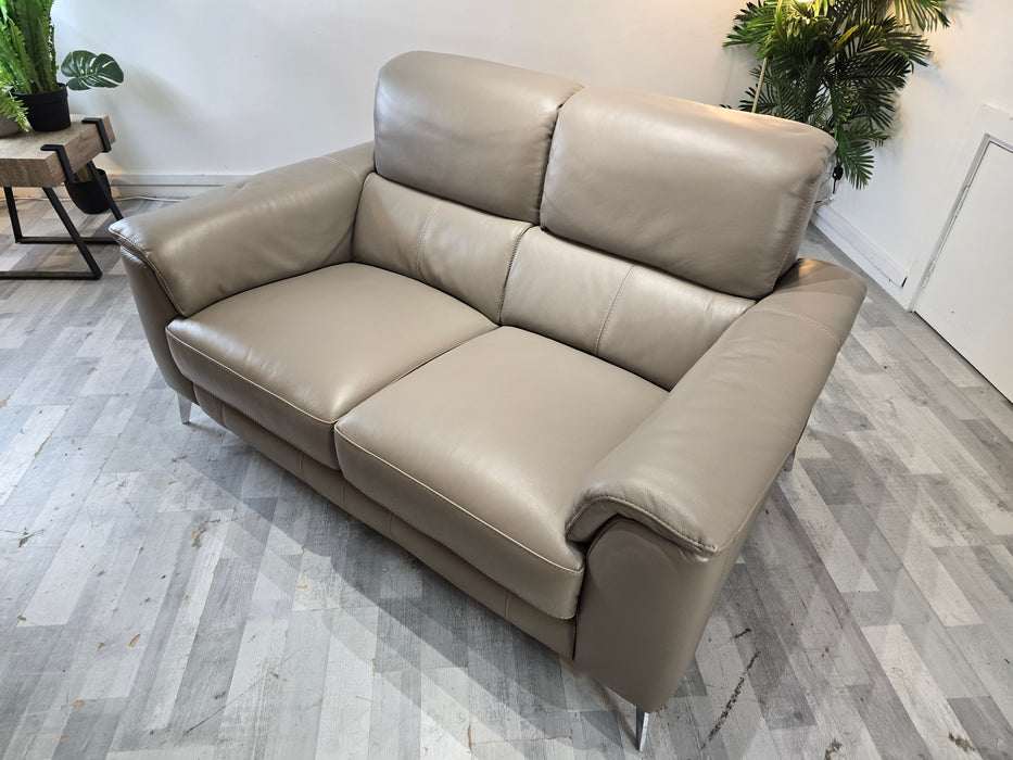 Illinois 2 Seater - Trusty Soft Sheen Leather Taupe