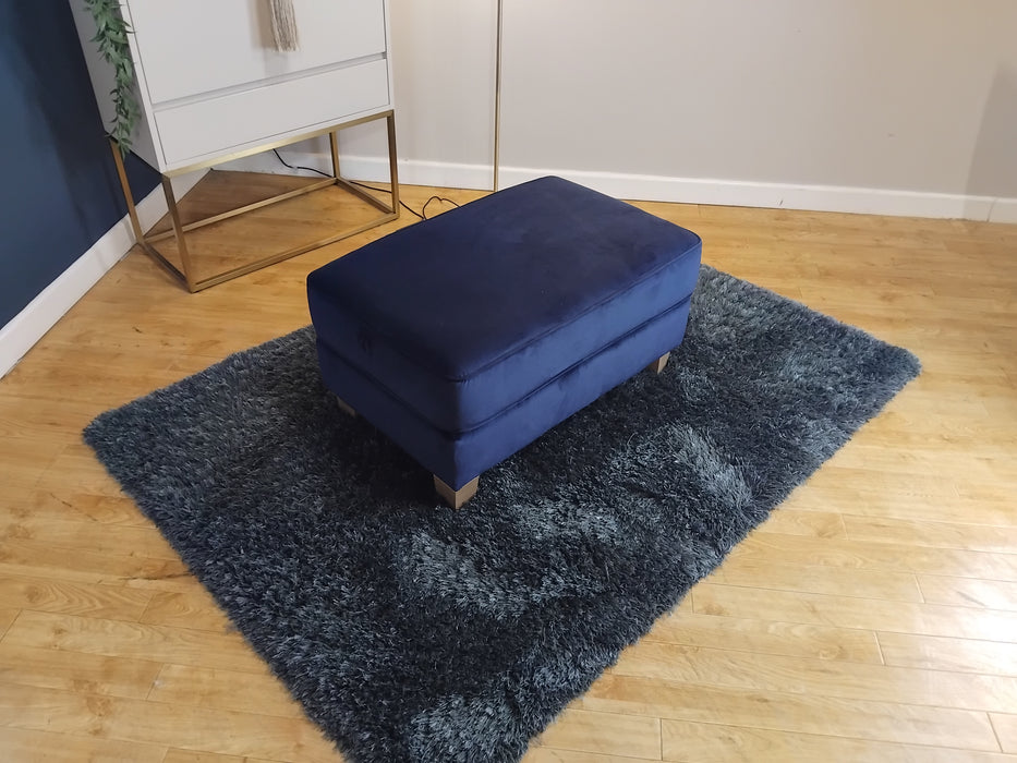 Sofology Cartmel Footstool in Deluxe Velvet Navy