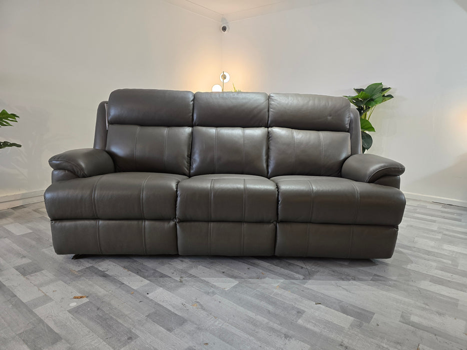 Gracie 3 Seater - Trusty Sheen Leather Storm