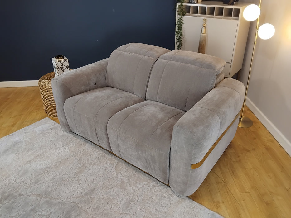 Sofology Lumiere Fabric 2 Seater in Relaxed Chenille Nutmeg