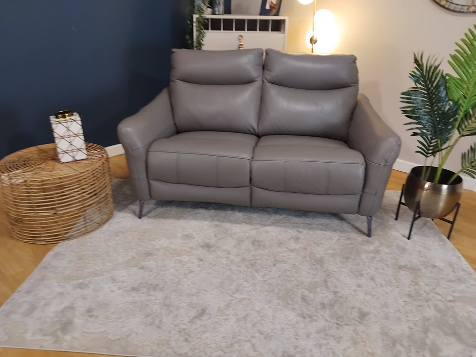 Sofology Renato Leather 2 Seater in Trusty Embossed Elephant