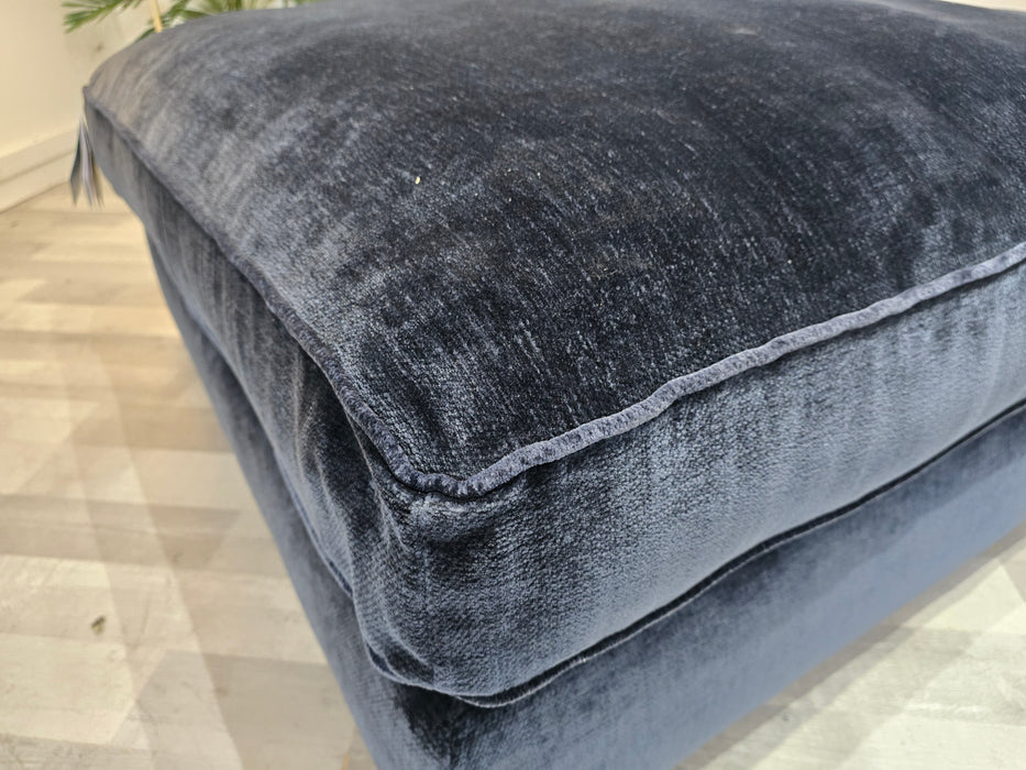 Cavalli  Fabric  Footstool - Blanik Denim All Over