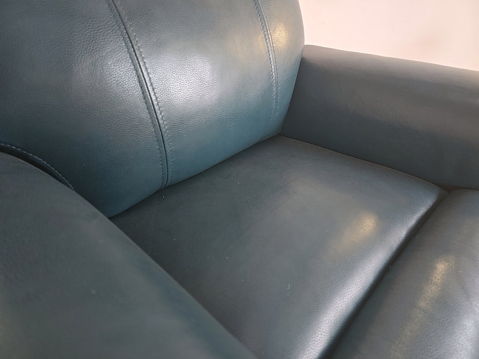 Navona - Leather Power Reclining Chair - Dark Grey