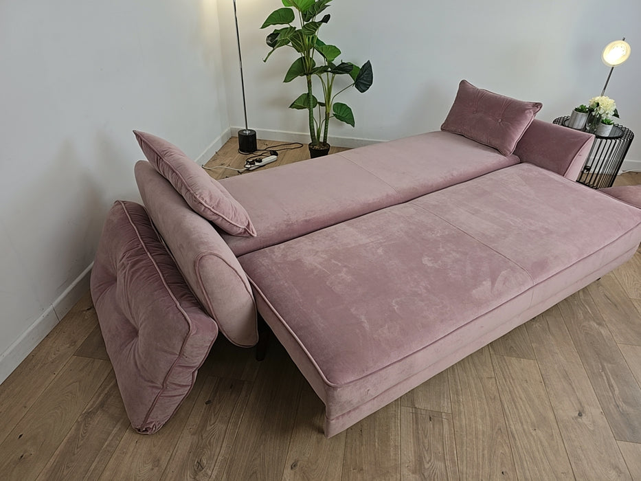 Zinc Sofa bed -  Fabric  - Plush Pink