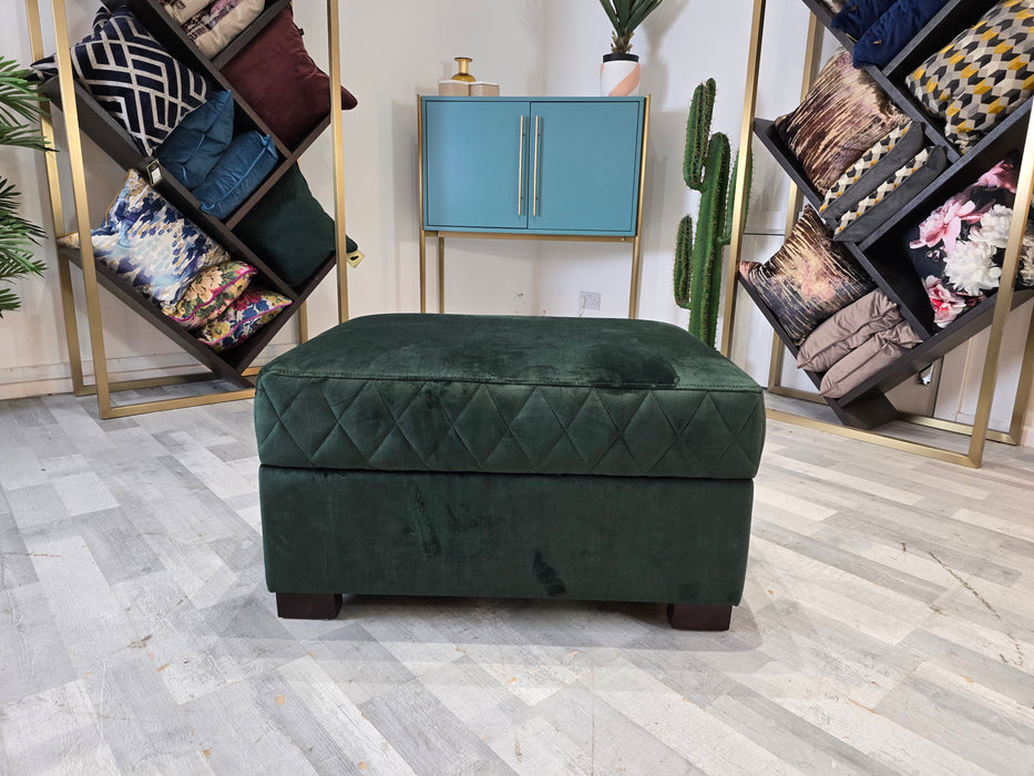 Benz Designer Footstool  - Heritage Bottle Green