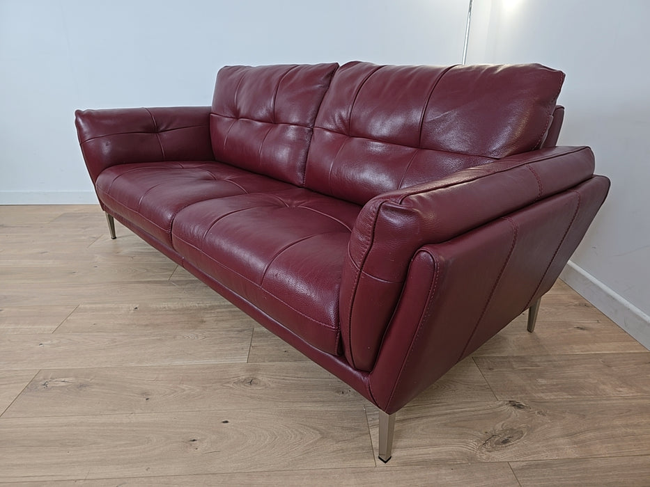 Europa 3 seat - Leather  - Cranberry