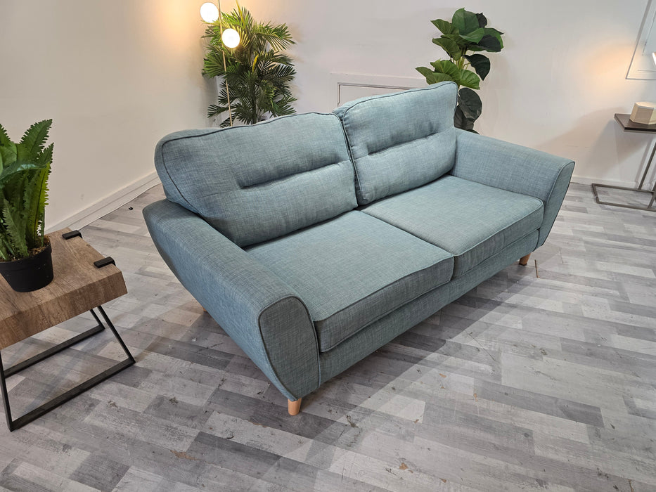 Hetty 3 Seater - Fabric Sofa - Linoso Duck Egg