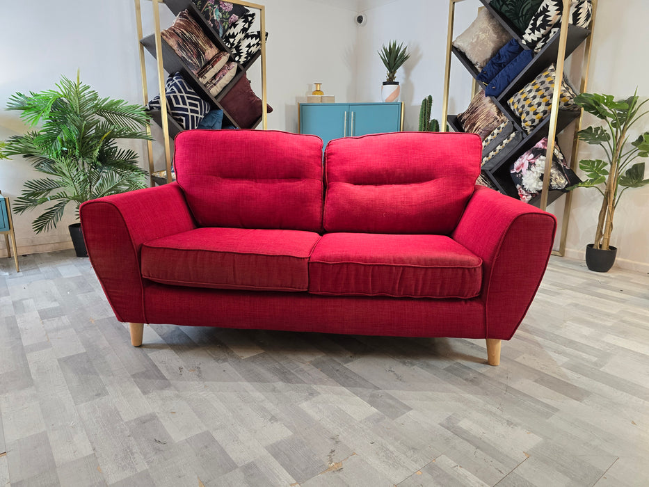 Hetty 2 Seater - Fabric Sofa - Linoso Red