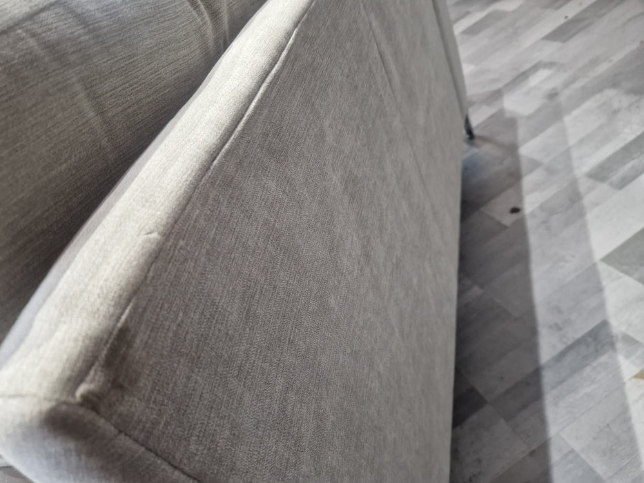 Demure 1.5 Seater - Fabric Loveseat - Silver