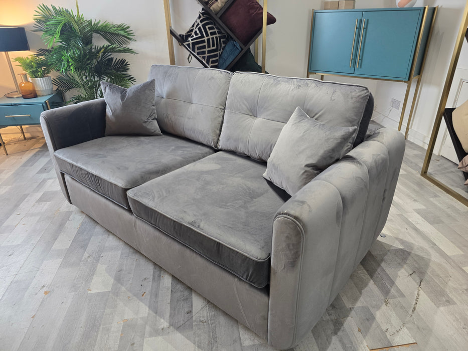 Islington 3 Seater - Fabric Sofabed - Sleek Grey All Over