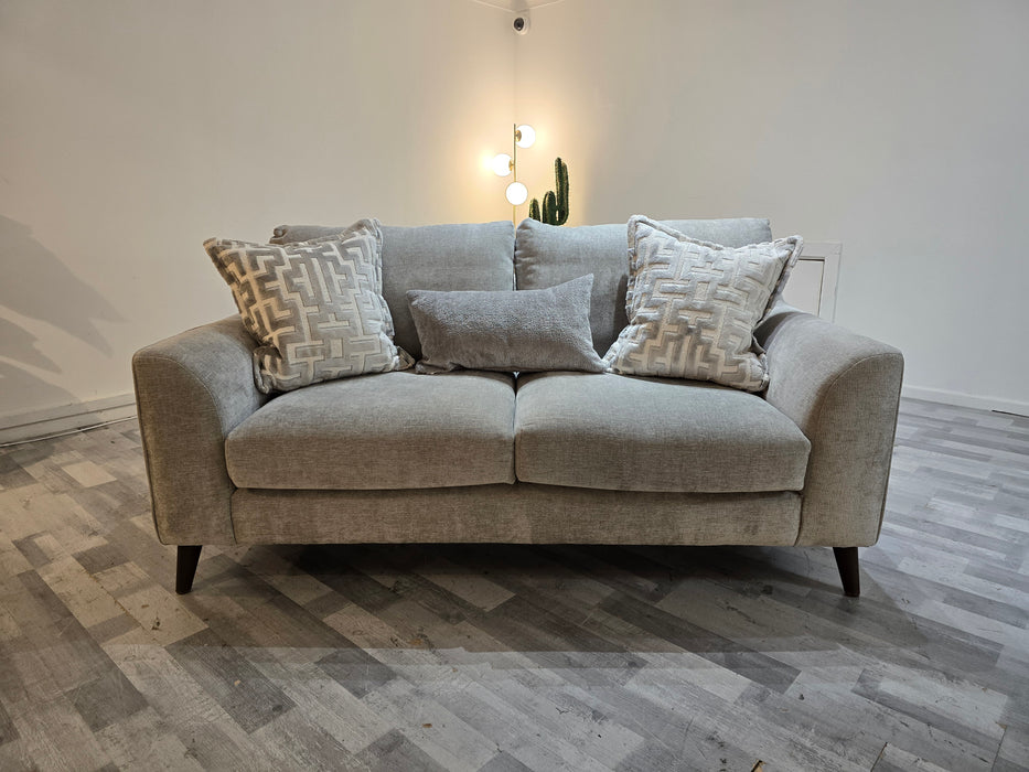 Mayfair 2 Seater -	Linen Look Chenille Grey/Silver Mix