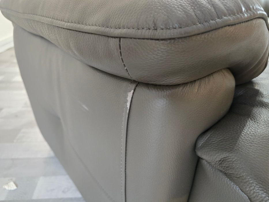 Gracie 3 Seater - Trusty Sheen Leather Storm