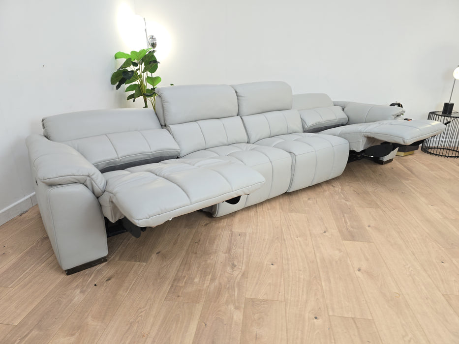 Montebello 4 Seater Sofa -  Leather - Grey