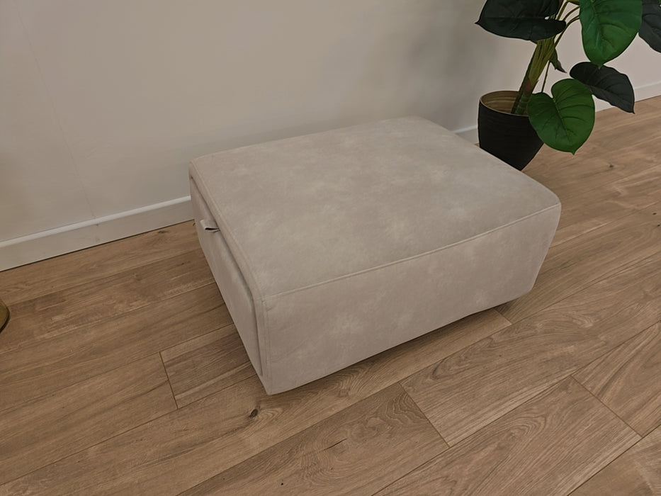 Elixer - Fabric Footstool  - Ivory