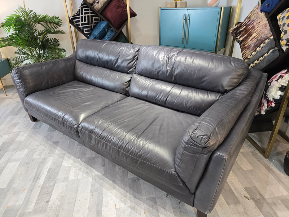 Torrington 3 Seater - Leather Sofa - Indiana Charcoal