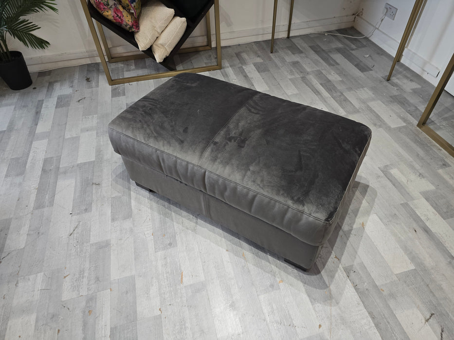 Brody Footstool - Fabric - Grey