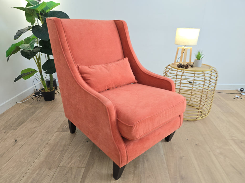 Elian Accent Chair - Fabric - Chilli