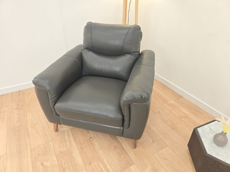 Niko Chair - Leather - Charcoal