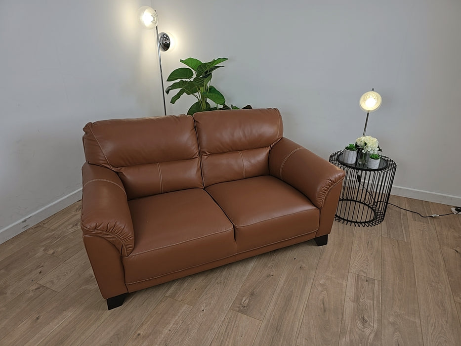 Cappi 3 Seater  -  Fabric Sofa  - Brandy