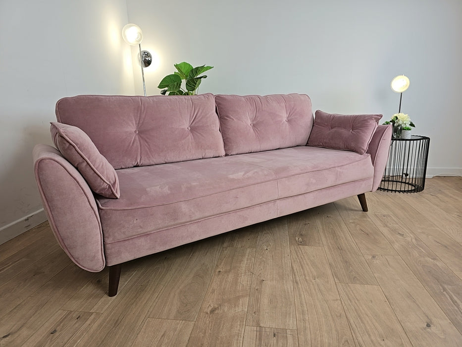 Zinc Sofa bed -  Fabric  - Plush Pink