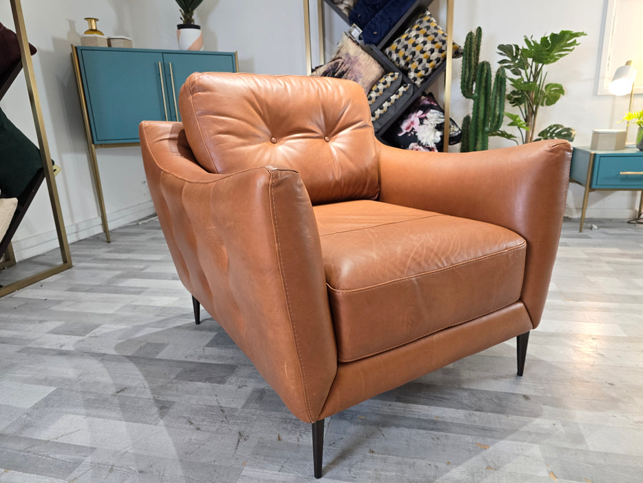 Cordelia 1 seater - Leather Chair -Indiana Tan