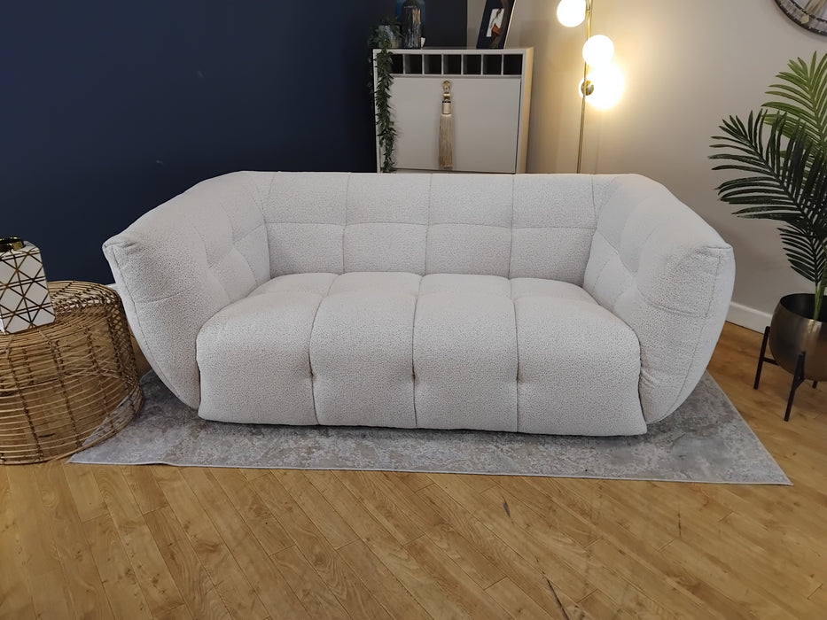 Sofology The Lunar Fabric 2 Seater in Woven Boucle Moonstone