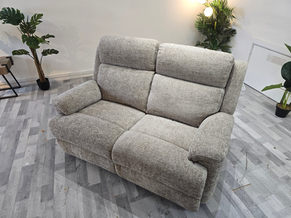 Gracie 2 Seater - Hopsack Chenille Linen - Manual Recliner