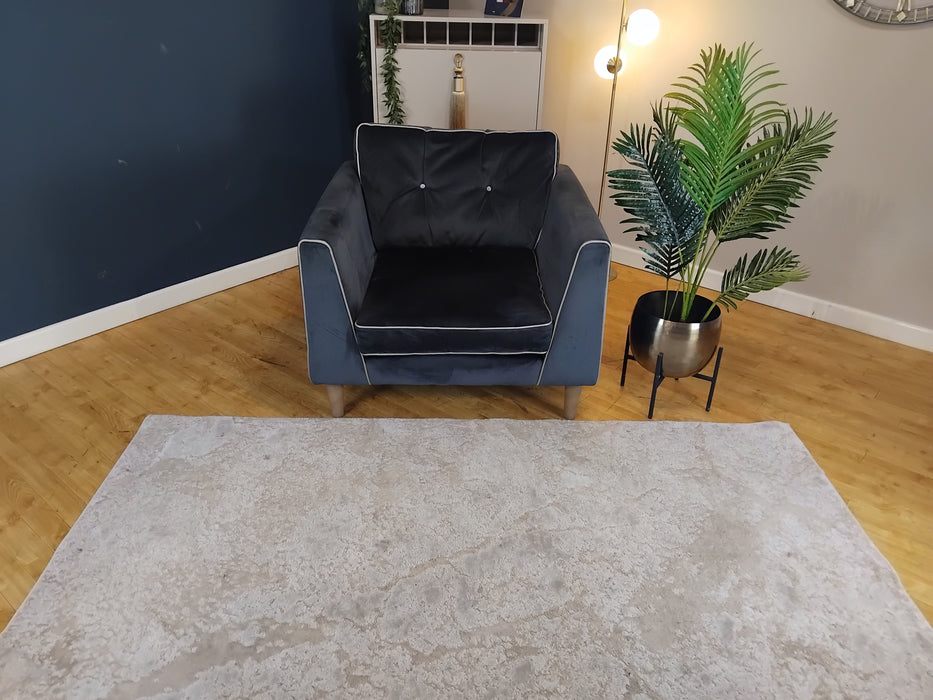 Sofology Cricket Fabric Chair in Charcoal Velvet Mix