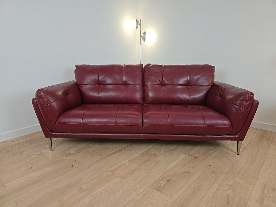 Europa 3 seat - Leather  - Cranberry