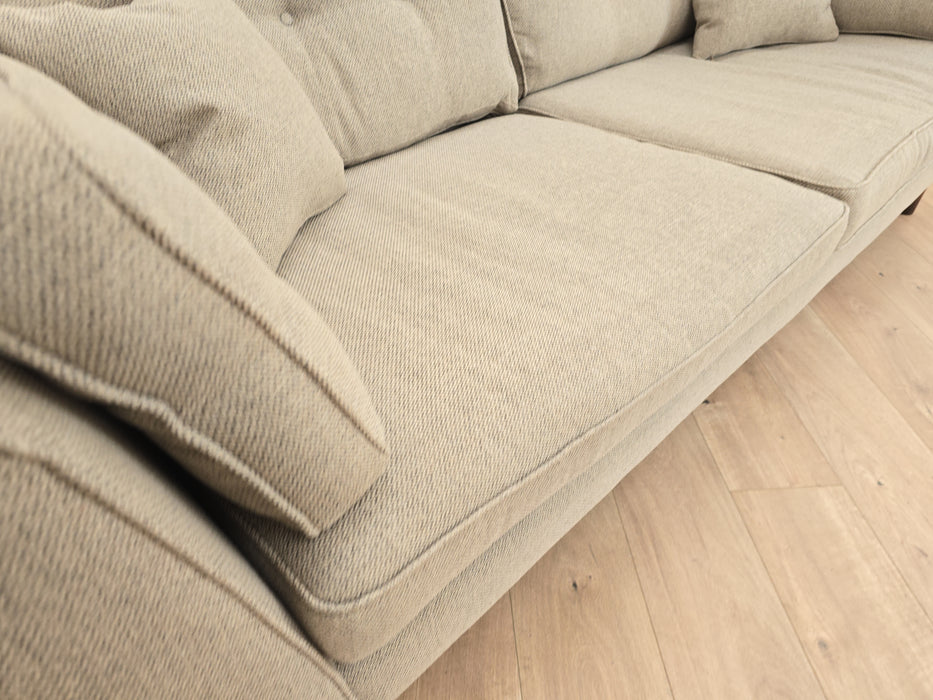 Cricket 4 Seater Sofa - Fabric - Weave Mink All Over