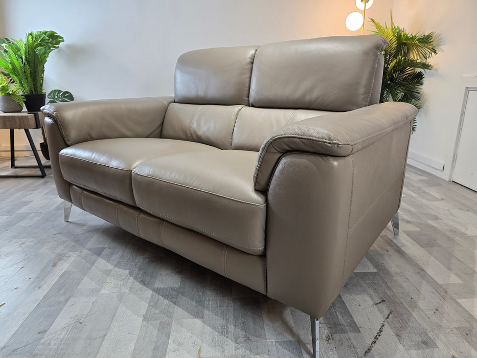 Illinois 2 Seater - Trusty Soft Sheen Leather Taupe