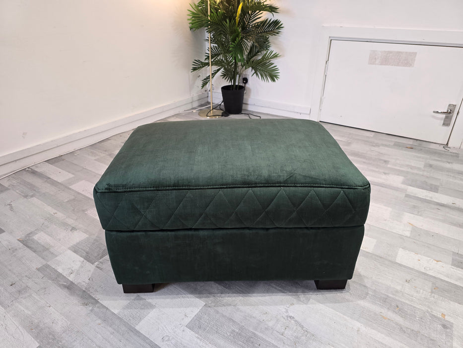 Benz Designer Footstool  - Heritage Bottle Green