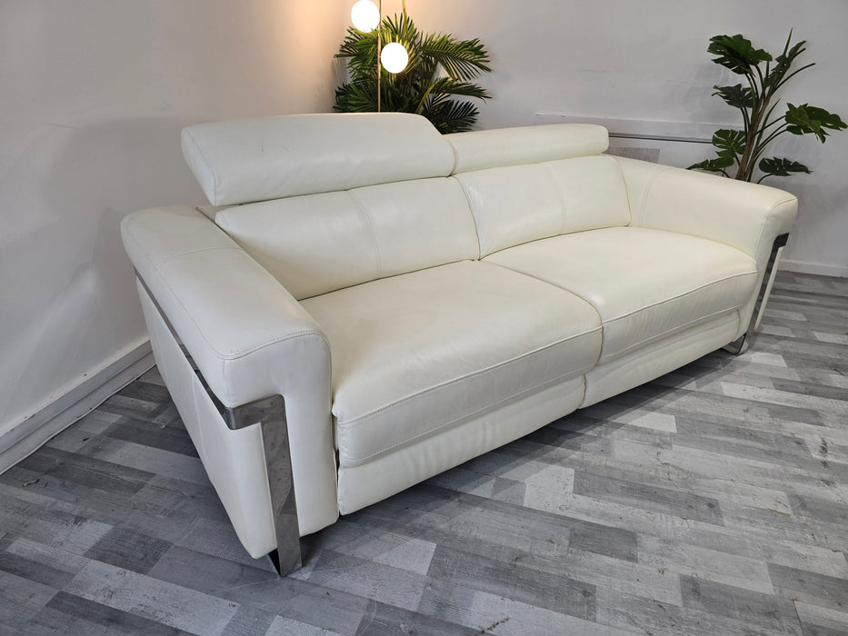 Moreno 3 Seater - Leather  - White