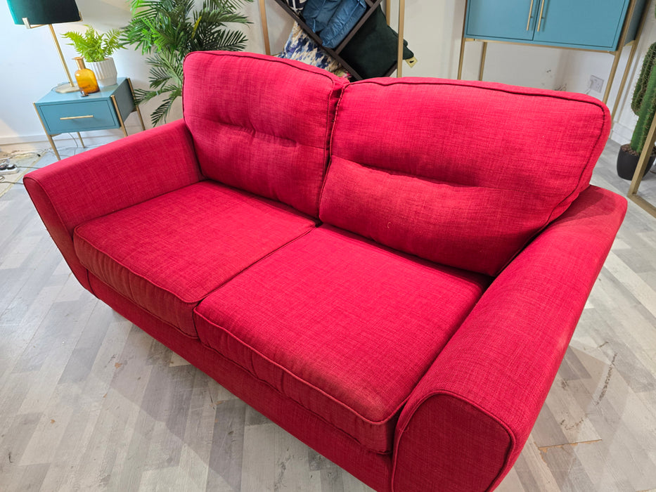 Hetty 2 Seater - Fabric Sofa - Linoso Red