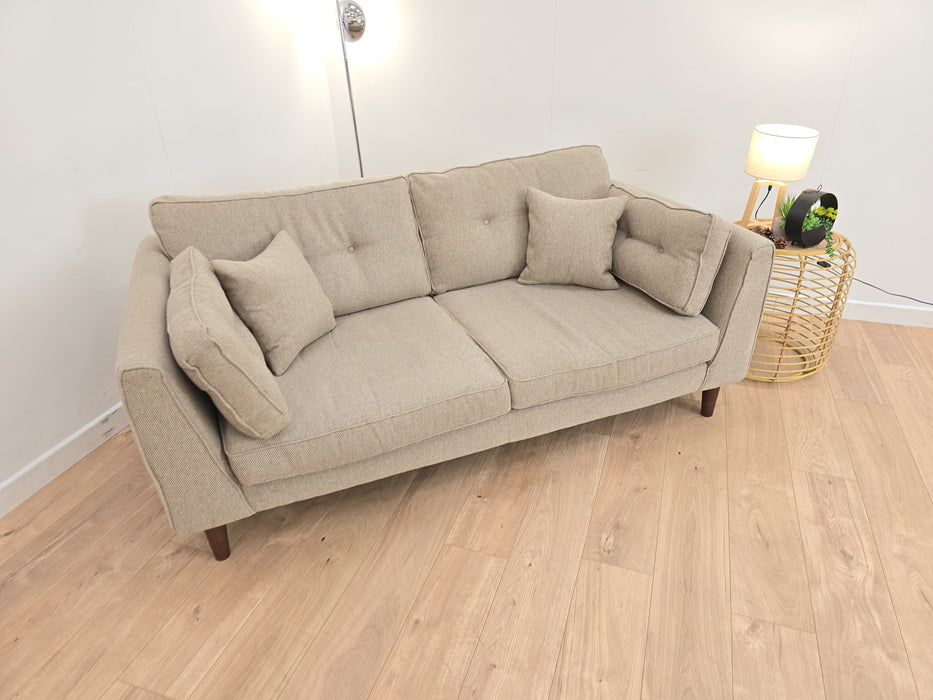 Cricket 3 Seater Sofa - Fabric - Weave Mink All Over