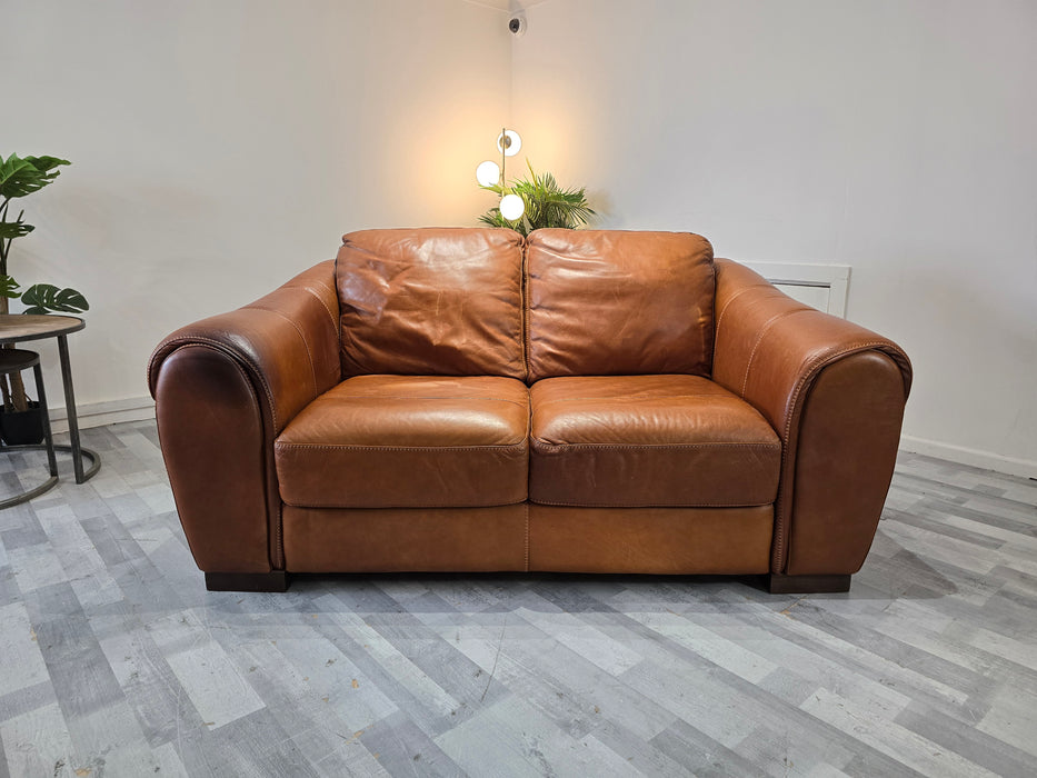 Galleria 2 Seater - Leather Sofa - Indiana Tan