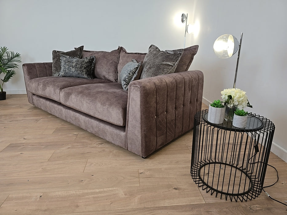 Devine 4 Seater Sofa - Fabric  - Chocolate