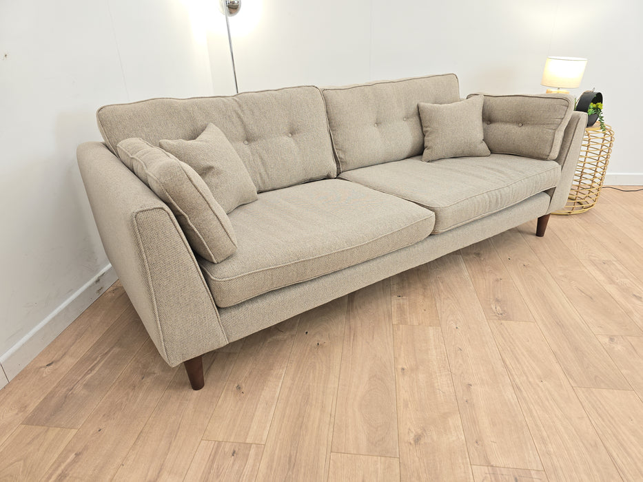 Cricket 4 Seater Sofa - Fabric - Weave Mink All Over