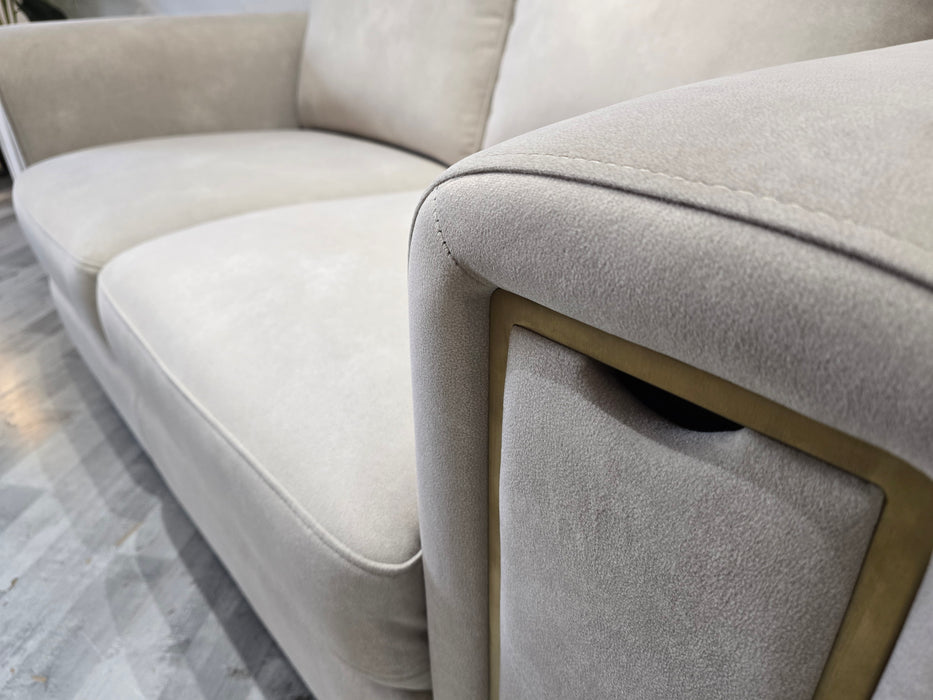 Elixir 2 Seater -  Lifestyle Flecked Fabric Ivory