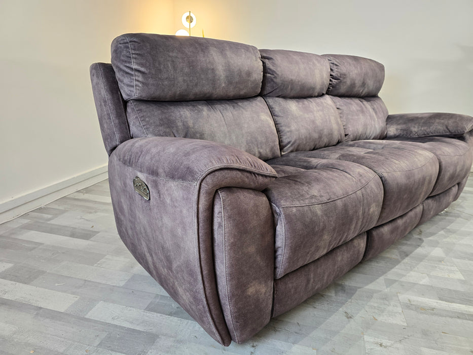 Radley 3 Seater - Fabric - Power Recliner - Decent Charcoal