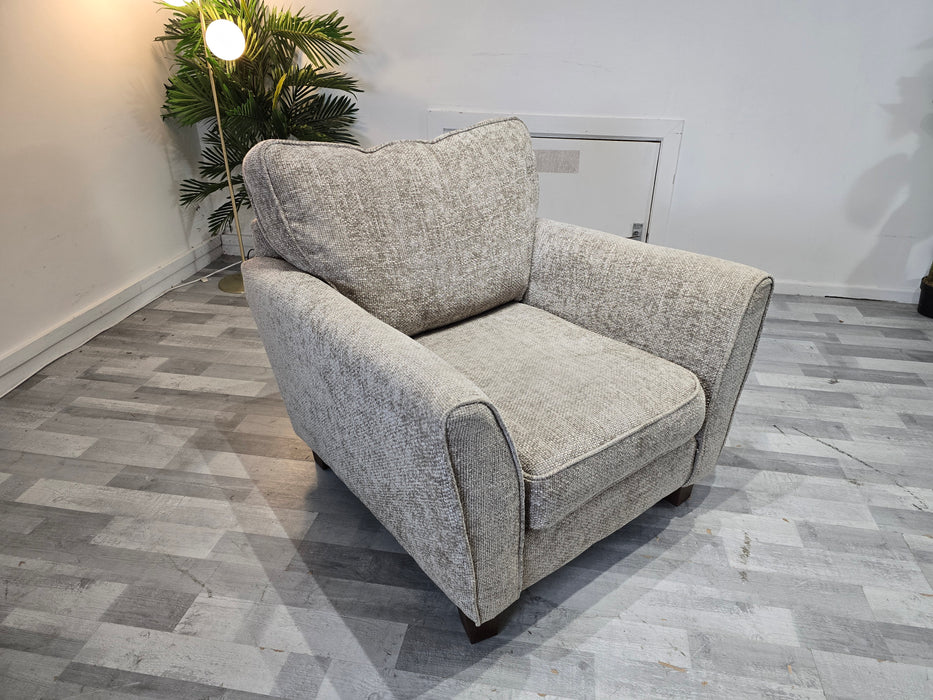 Canterbury 1 Seater - Fabric Chair - Weave Linen All Over