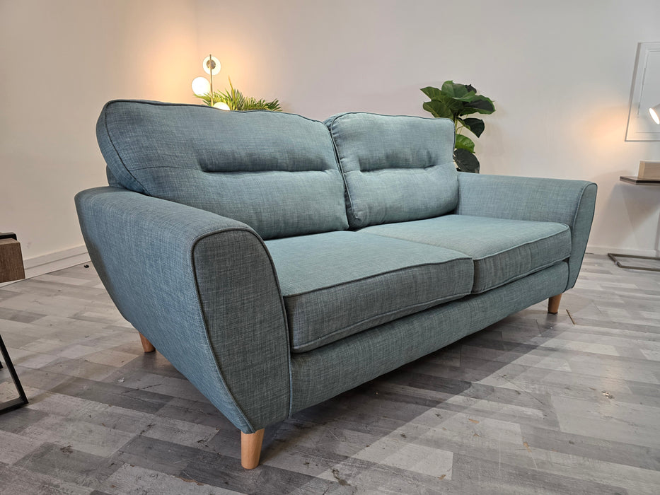 Hetty 3 Seater - Fabric Sofa - Linoso Duck Egg