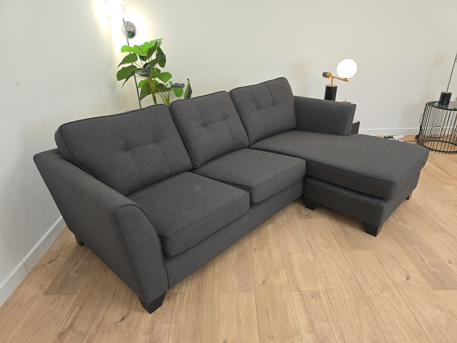 Linora 3 Seater Sofa - Fabric- Charcoal