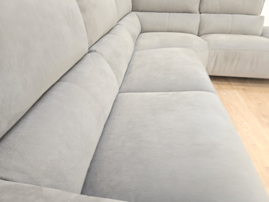 Dakota 2 Corner 1 Terminal Corner Sofa - Fabric - Power Recliner, Power Hdrsty -  Lifestyle Textured Charcoal