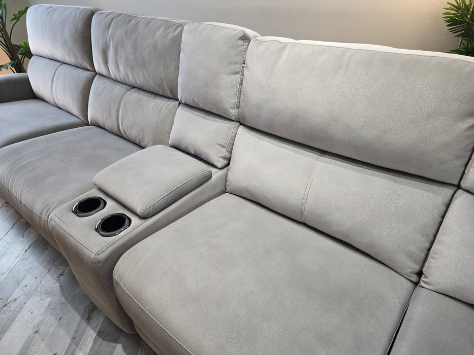 Castello 6 Seater - Fabric Power Reclining Sofa - Dove