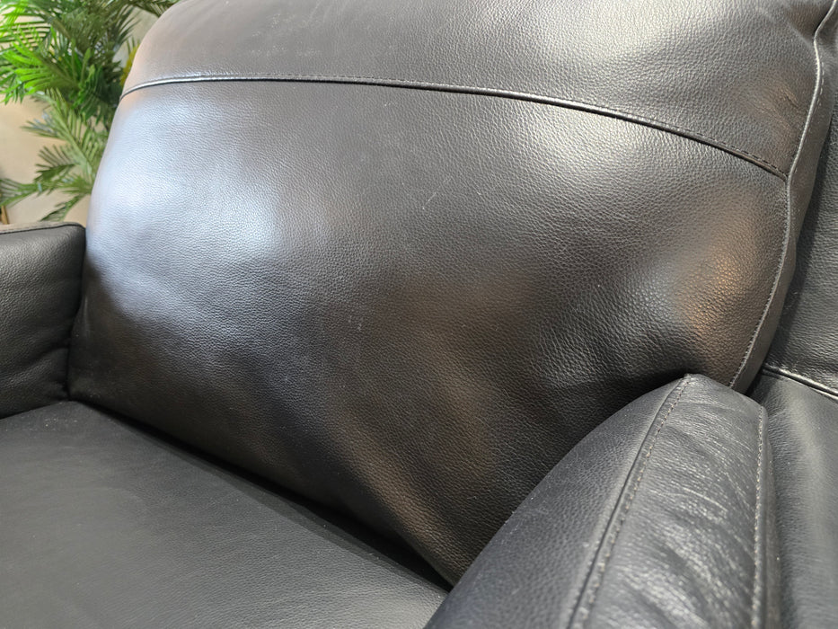 Fellini 1 Seater - Leather Chair - Hampshire Black