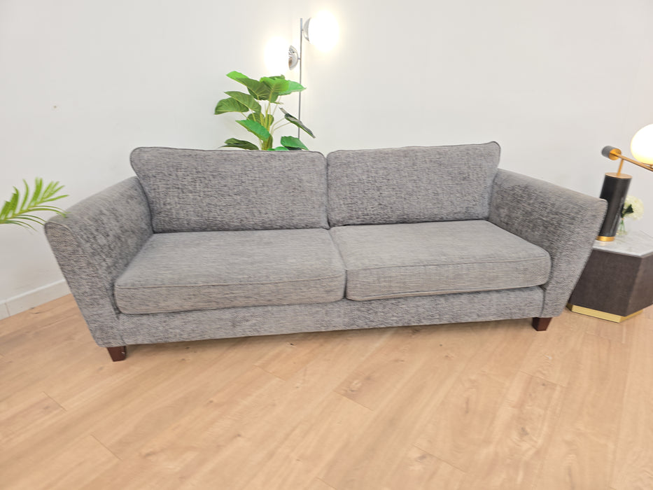 Canterbury 4 Seater - Fabric Sofa - Weave Charcoal/Silver