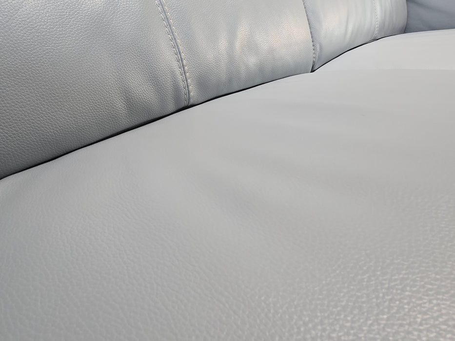 Illinois 3 Seater - Trusty Soft Sheen Leather Pearl Blue