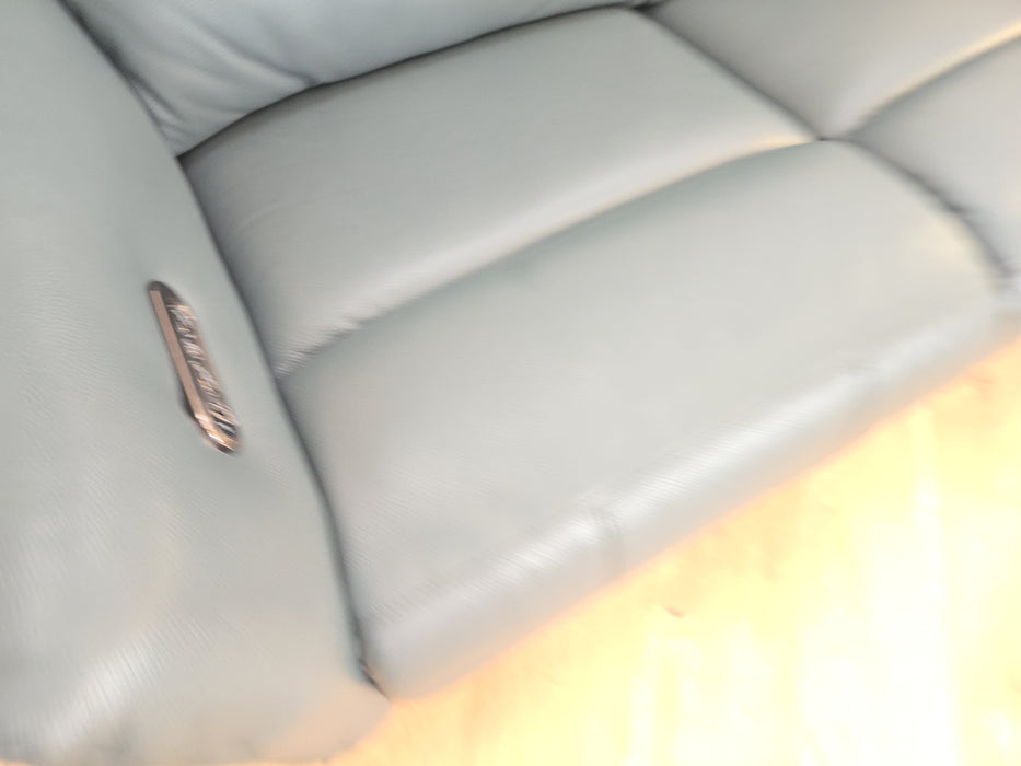 Renato 2 Seater - Leather Power Reclining Sofa - Trusty Embossed Peacock